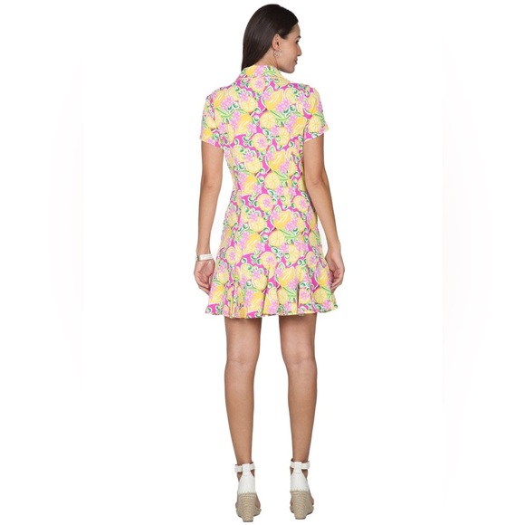 IBKUL Calista Print Short Sleeve Godet Dress - Picture 2 of 13